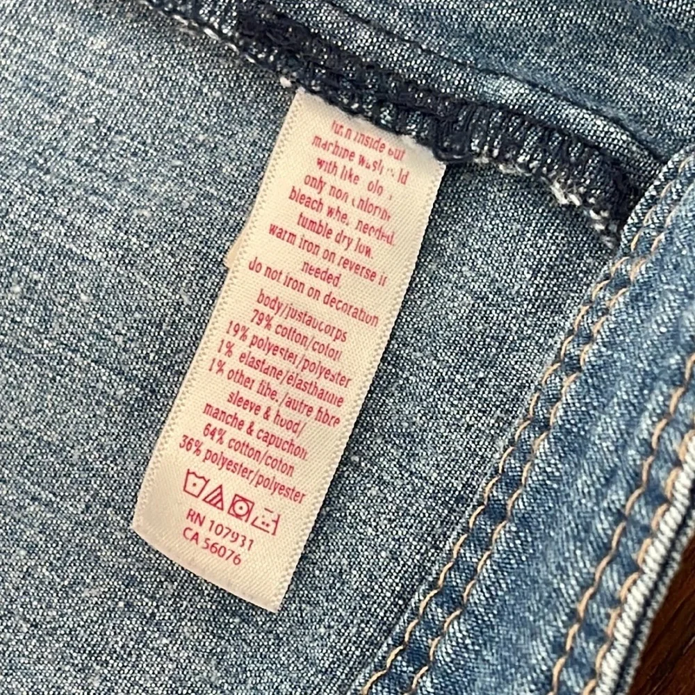 Justice Girls Denim Vest Size 8/10